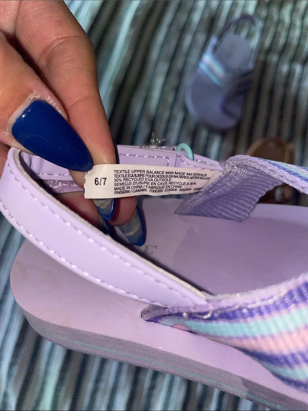 The Children's Place Girls' Lavender and Brown Rainbow Strap Sandals